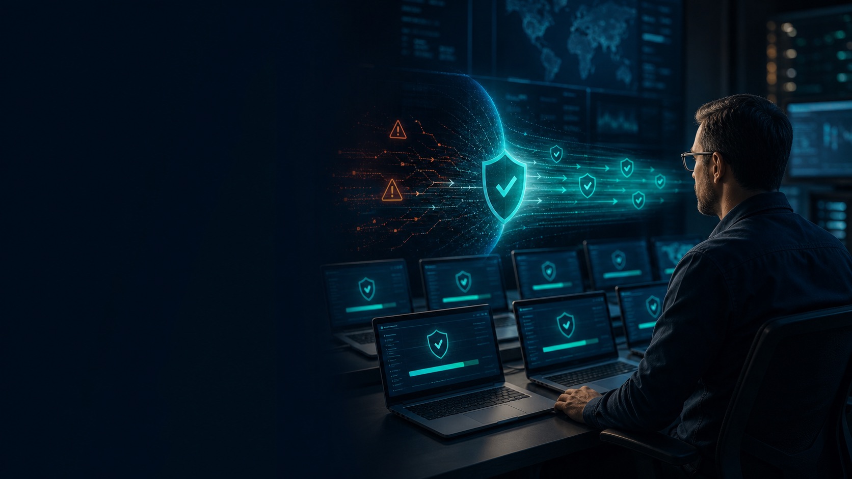 Endpoint security engineer deploying verified browser protection updates across a device fleet